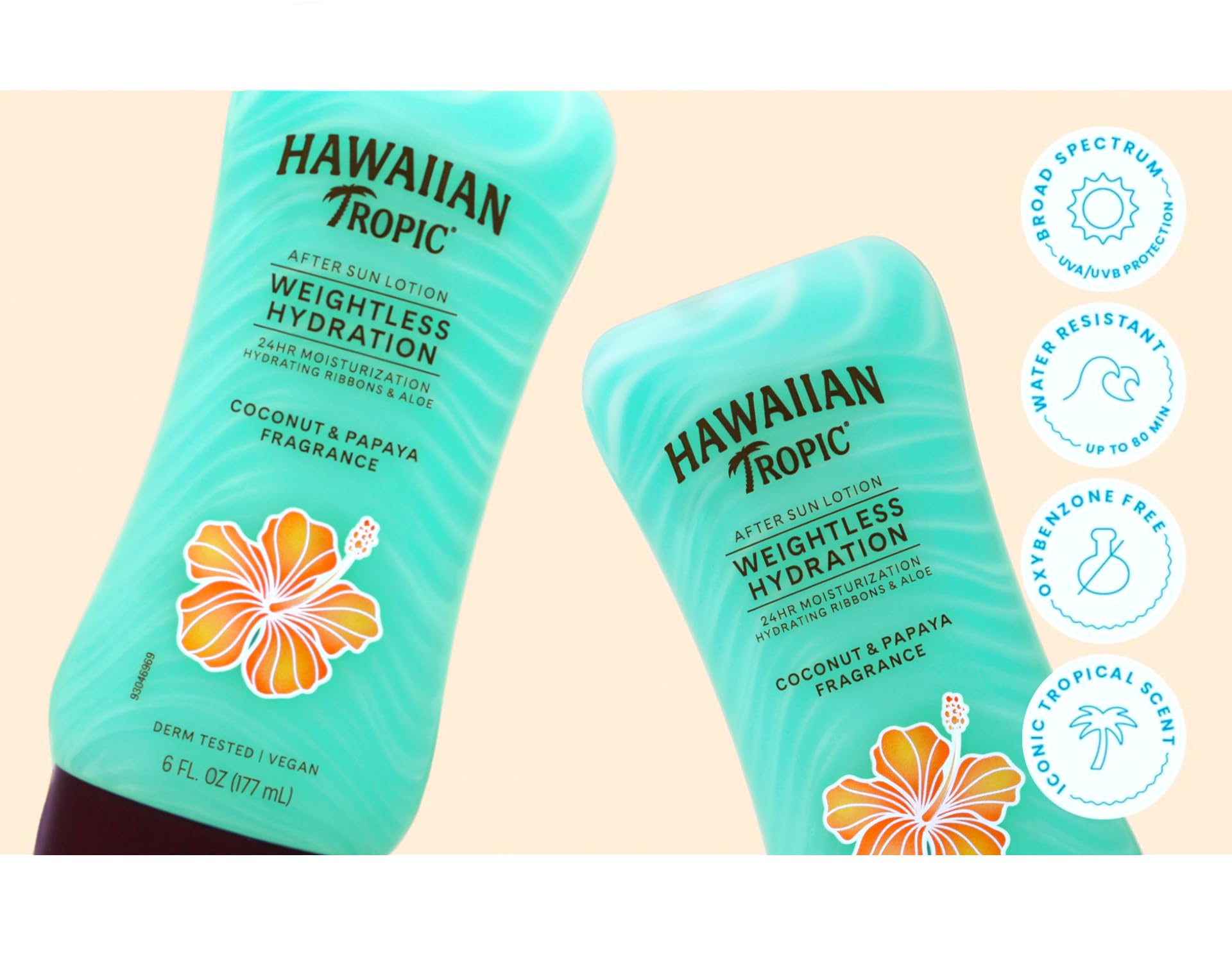 Hawaiian Tropic Weightless Hydration After Sun provides 24-hour moisture for smoother skin