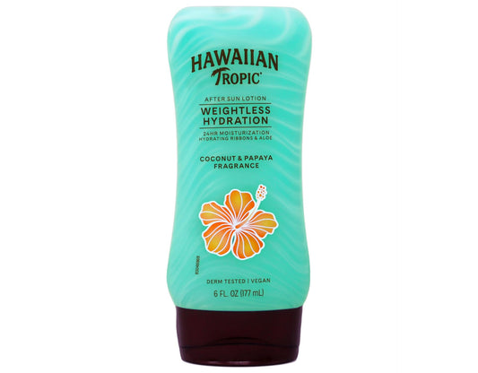 Hawaiian Tropic Weightless Hydration After Sun bottle with tropical moisture for after-sun care