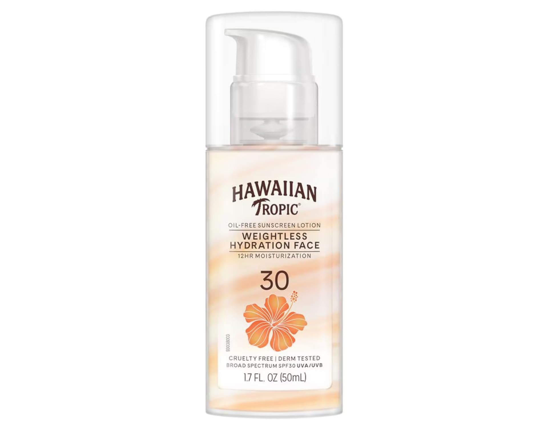 Hawaiian Tropic Weightless Hydration Face SPF 30 bottle for daily protection