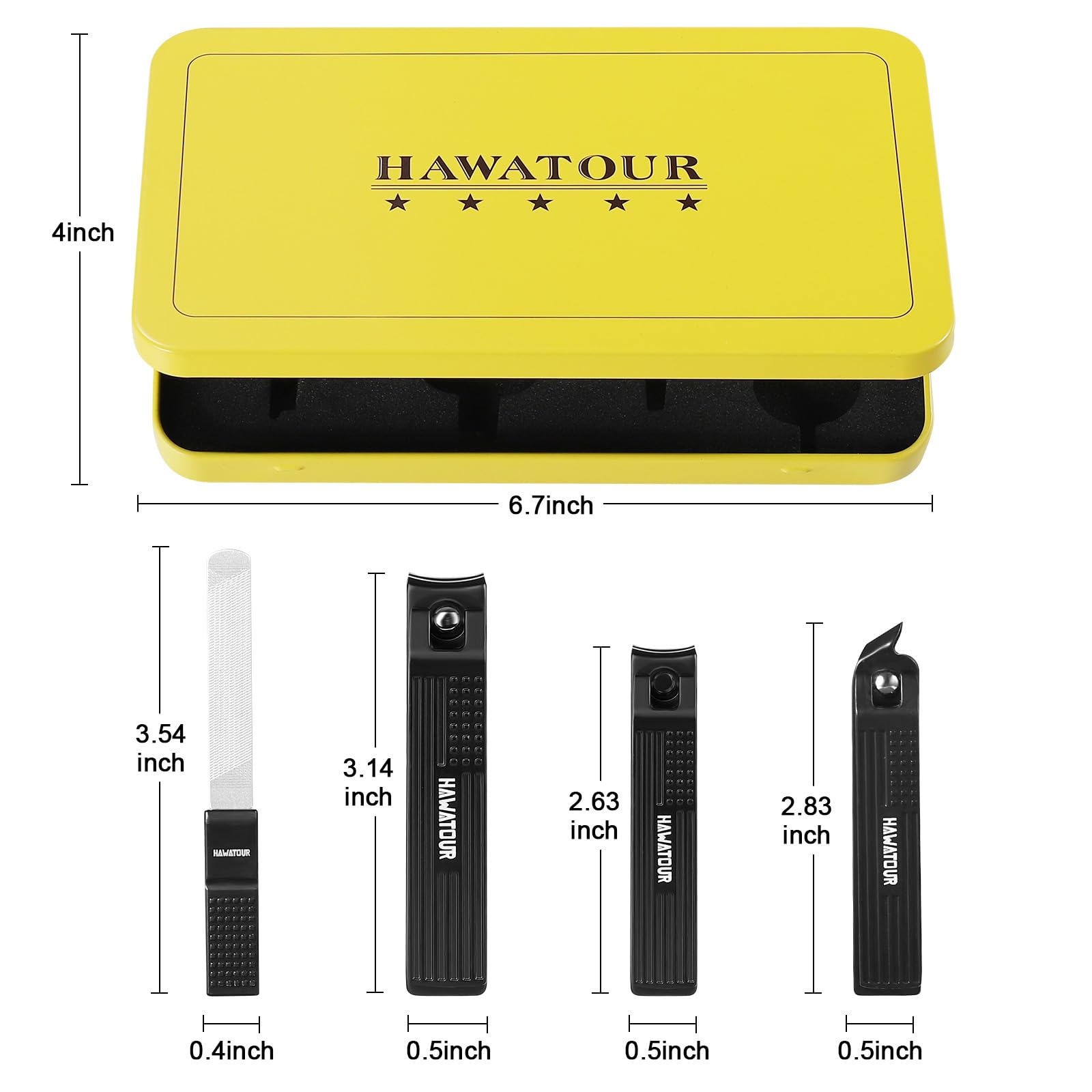 HAWATOUR medium nail clipper shown for precise trimming and ergonomic grip
