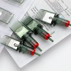 HAWINK 27RM green tip body increases visibility during tattooing.