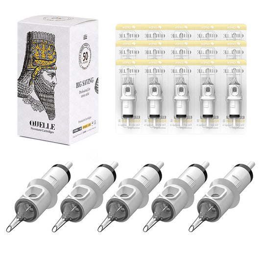HAWINK tattoo cartridge needles 50pcs mixed set for versatile lining and shading.