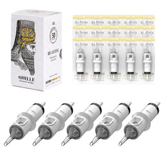 HAWINK tattoo cartridge needles 50pcs mixed set for versatile lining and shading.