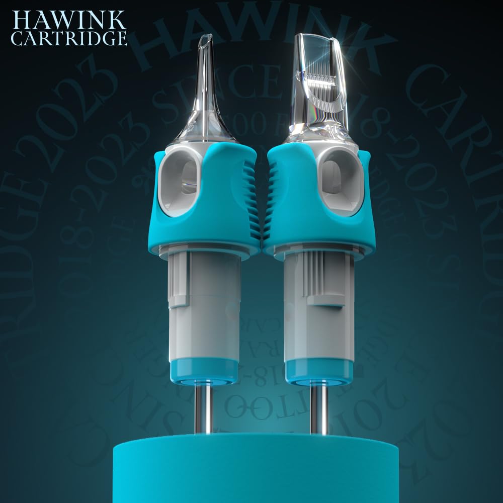 HAWINK mixed-size needles display shows diverse shader options for various styles.