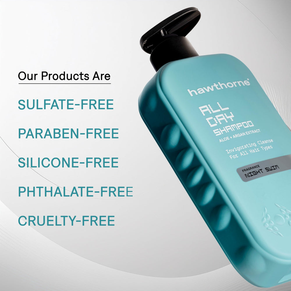 Coconut oil imagery implies lightweight moisture for hair.