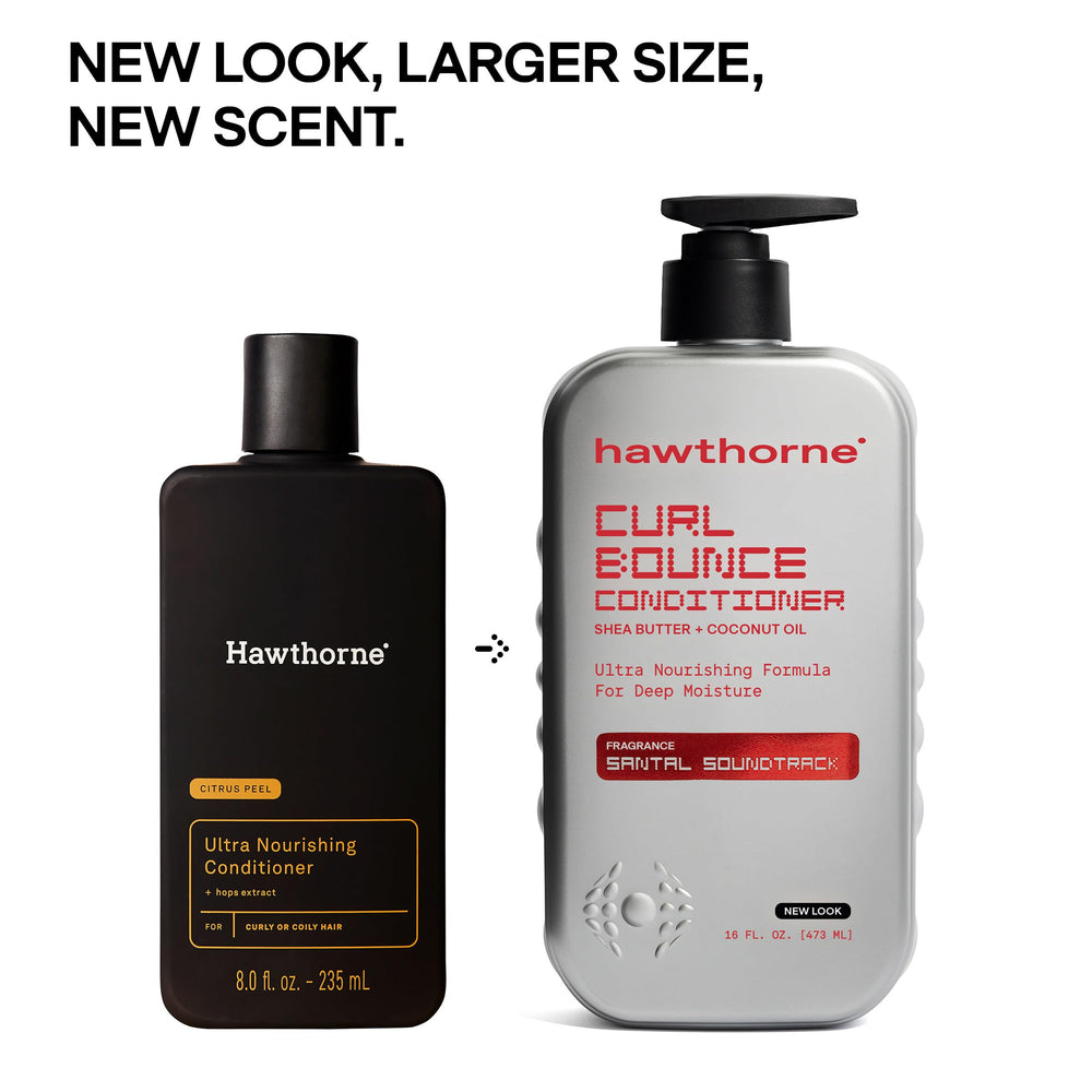 Hawthorne Curl Bounce conditioner on textured hair looking moisturized.