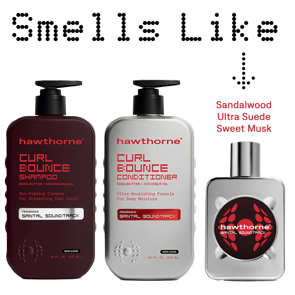 Scent focus: sandalwood and ultrasuede in Hawthorne shampoo