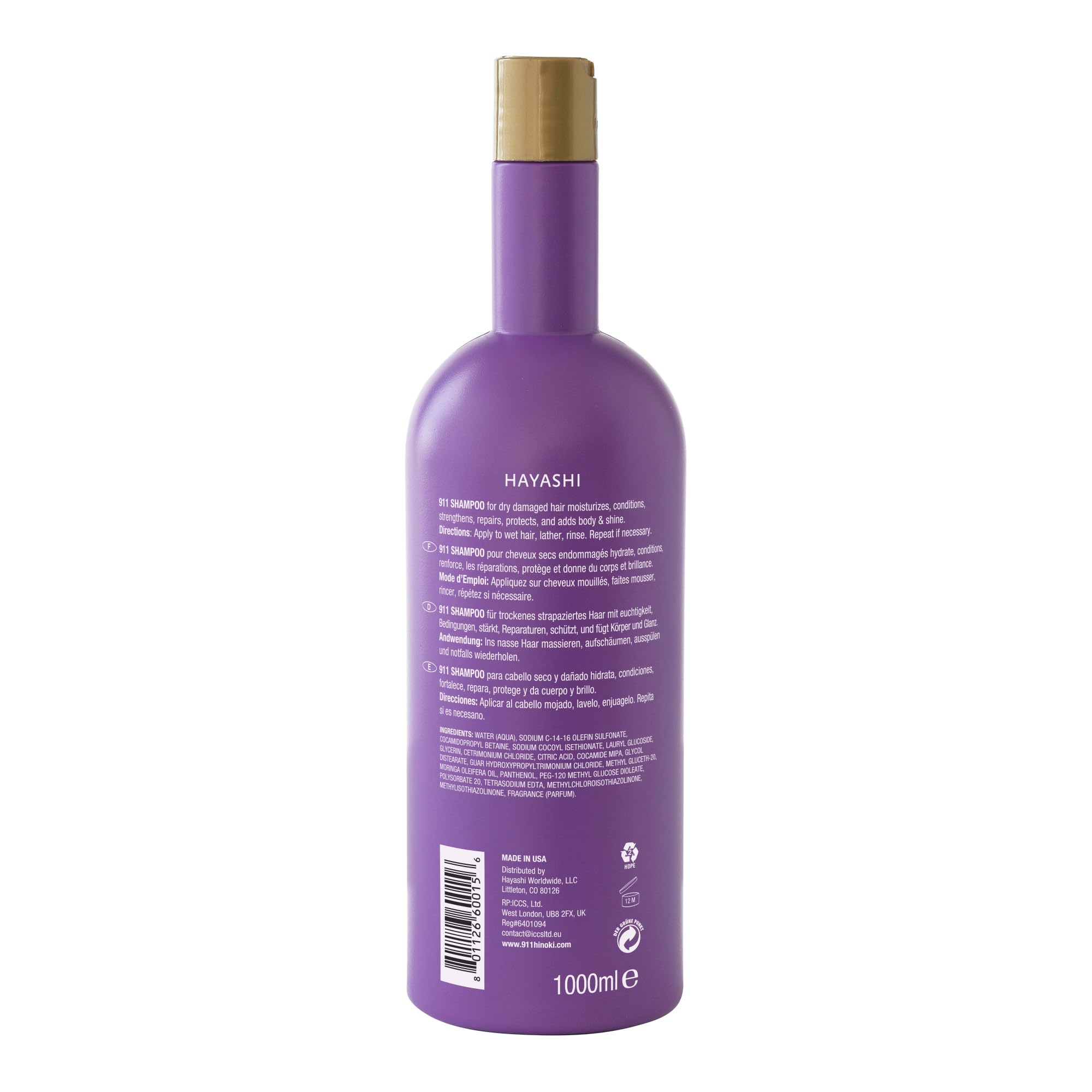 Hayashi System 911 Shampoo rich lather during application prepares hair for conditioning.