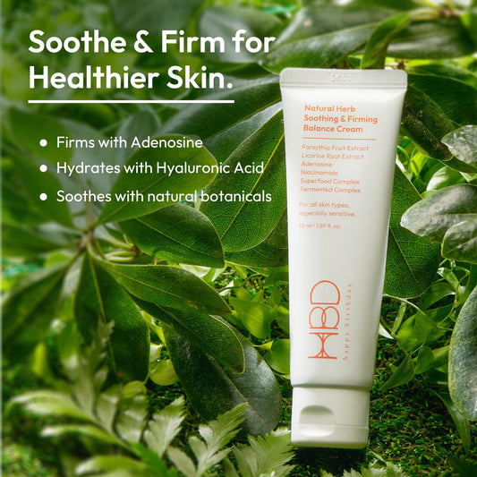 Close-up of HBD cream texture showing fast absorption and non-greasy finish.