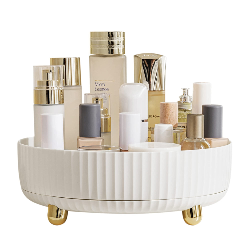 HBlife 360° makeup organizer with rotating access for cosmetics.