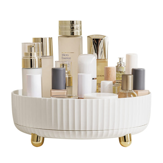 HBlife 360° makeup organizer with rotating access for cosmetics.