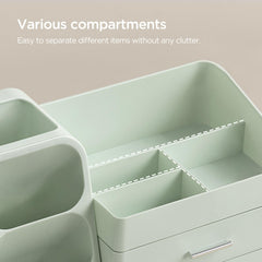 HBlife makeup organizer easy-clean surface simplifies maintenance.