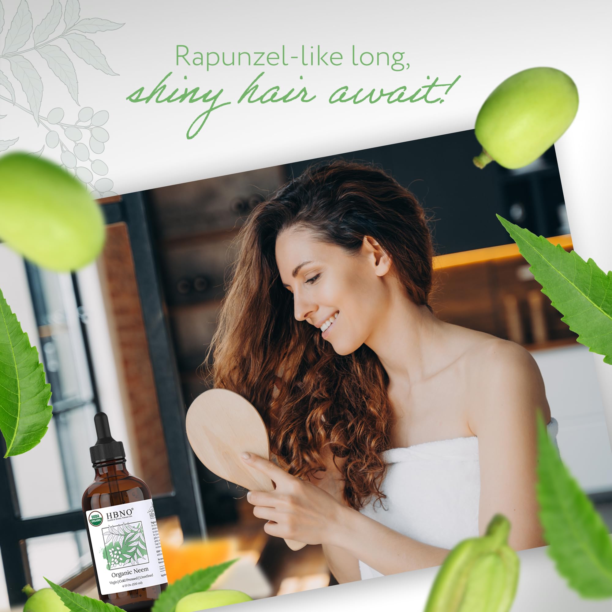 HBNO Neem Oil suitable for DIY air fresheners and hair care routines.