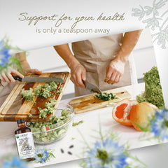 HBNO Organic Black Seed Oil bottled in the USA with cold-pressed integrity.