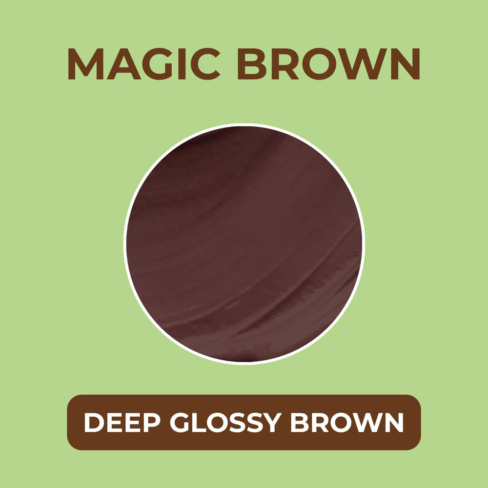 HBY Magic Brown wand tip demonstrates precise application for even short lashes.