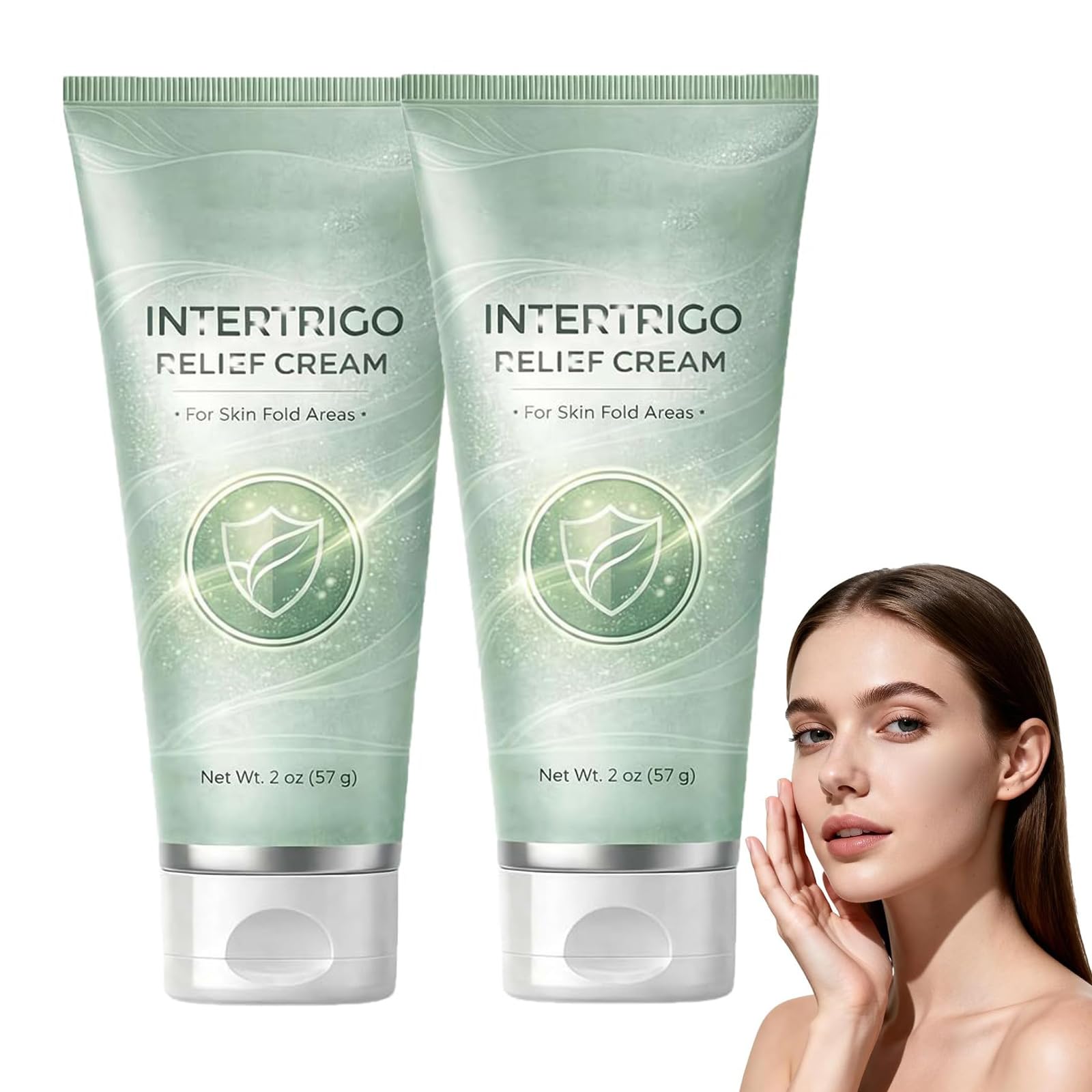 Hea Lora Intertrigo Cream packaging highlighting zinc oxide for skin fold protection