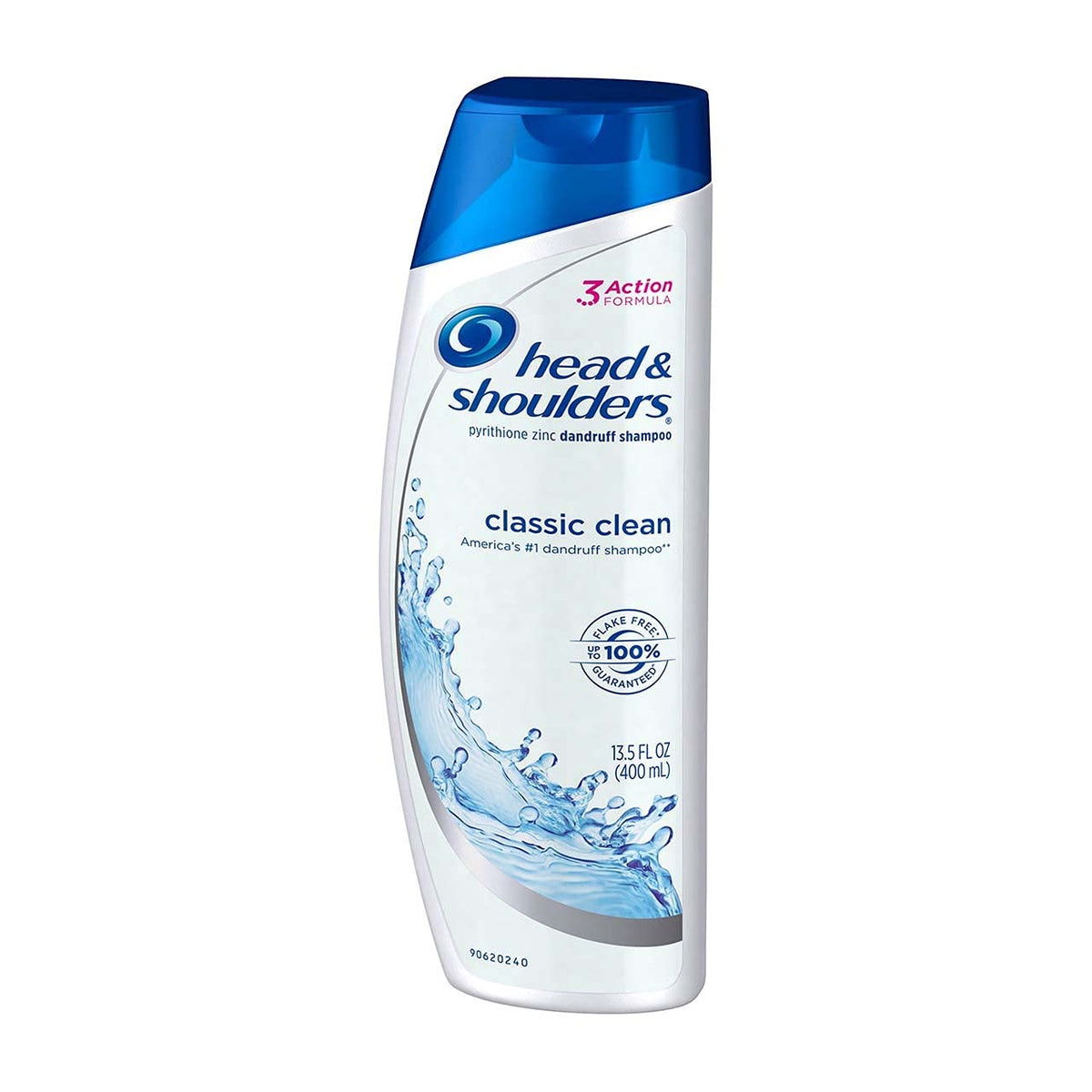 Head & Shoulders Classic Clean bottle shows hydrazinc formula for scalp care