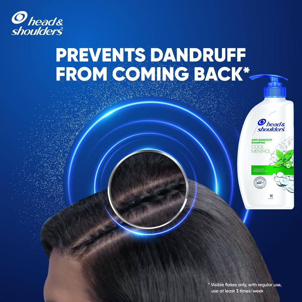 Head & Shoulders Cool Menthol Shampoo on color-treated hair for gentle cleansing
