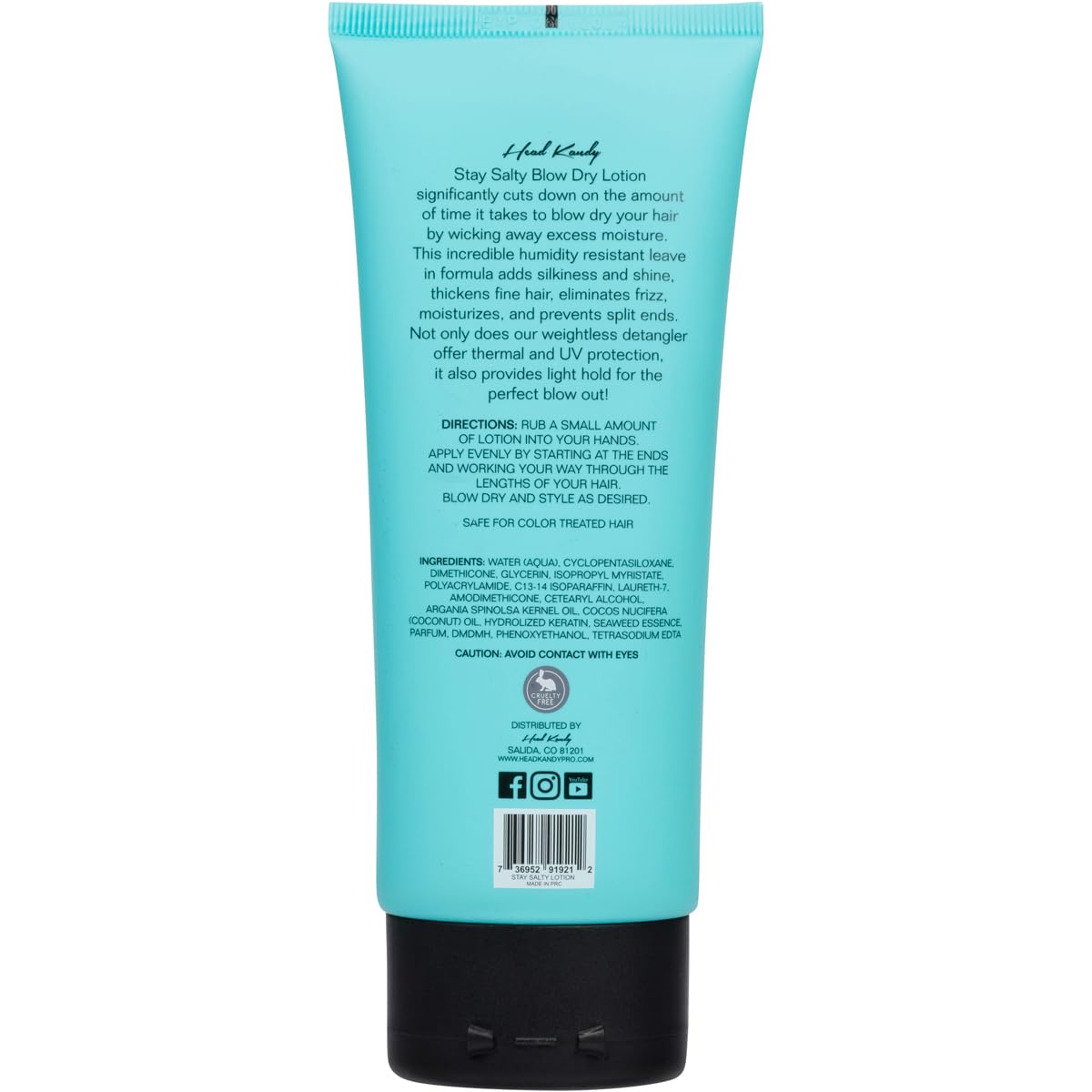 Head Kandy Stay Salty bottle shows texture finish for effortless, all-day hold.