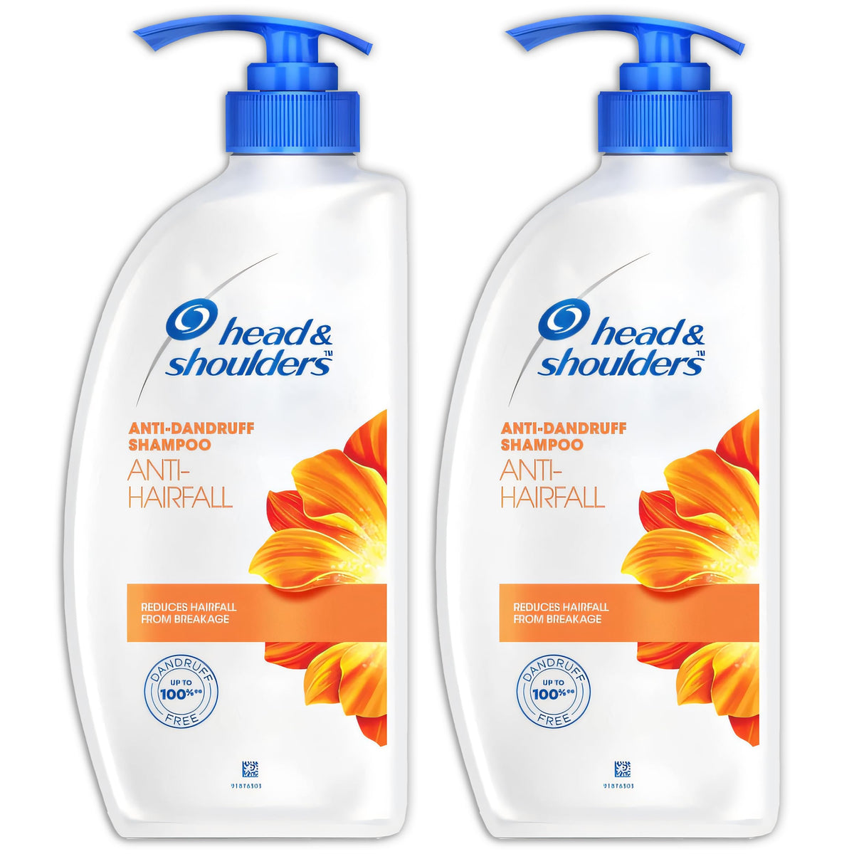 Head & Shoulders anti-dandruff shampoo bottle 2-pack for daily use.