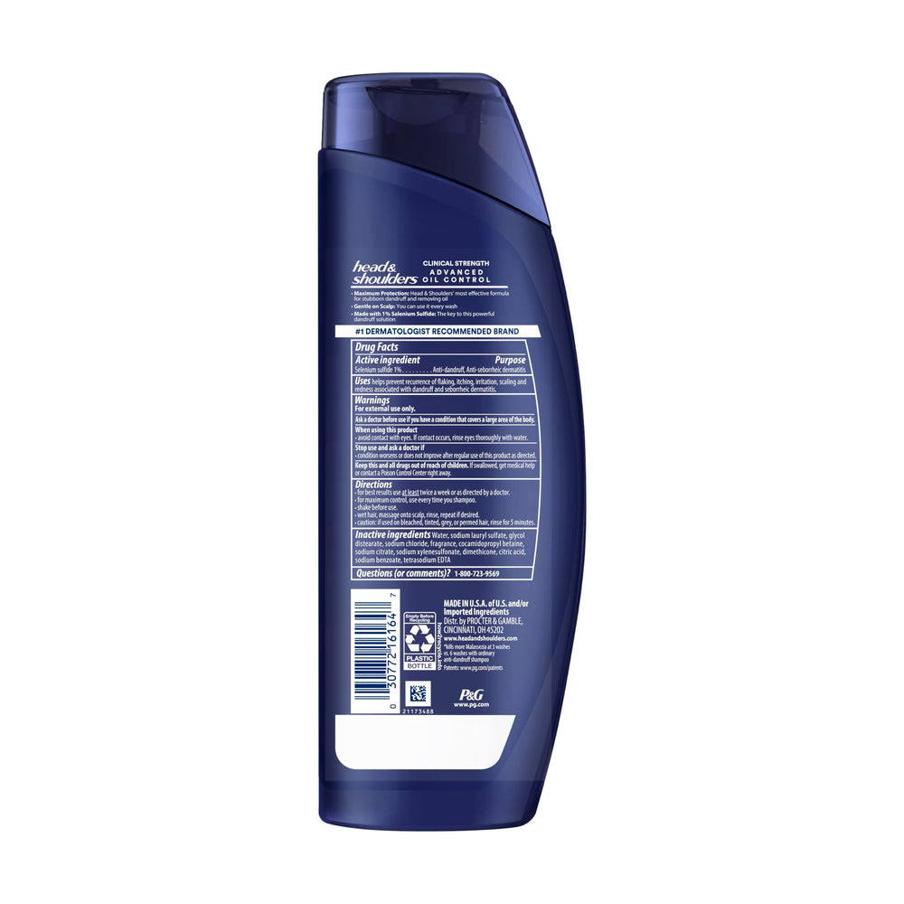 Head & Shoulders Clinical Strength bottle on sink ready for daily anti-dandruff care.