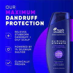 Head & Shoulders Clinical Strength bottle pour for quick, even distribution.