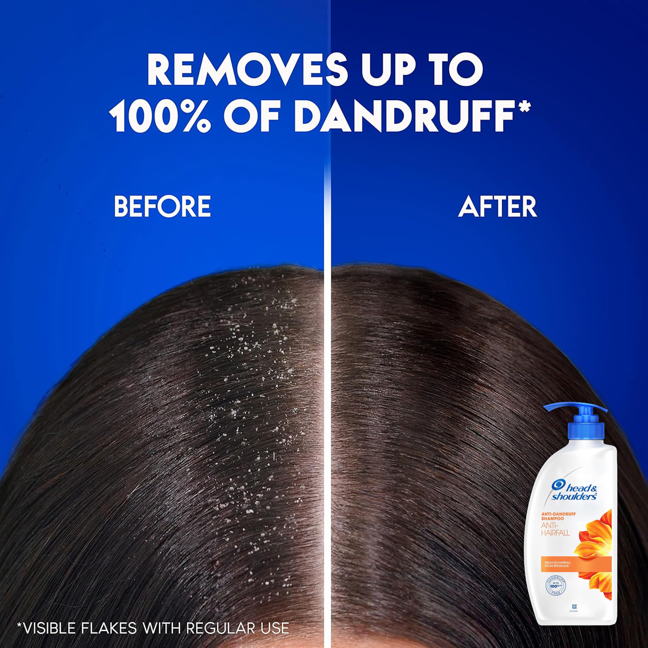 Morning shower with Head & Shoulders shampoo in refreshing fragrance.