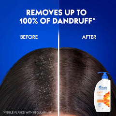 Morning shower with Head & Shoulders shampoo in refreshing fragrance.