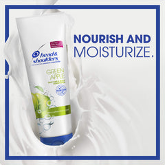Head & Shoulders Green Apple conditioner foamy lather on scalp during use