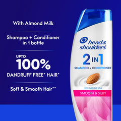 Head & Shoulders 2in1 bottle demonstrates fast wash and condition