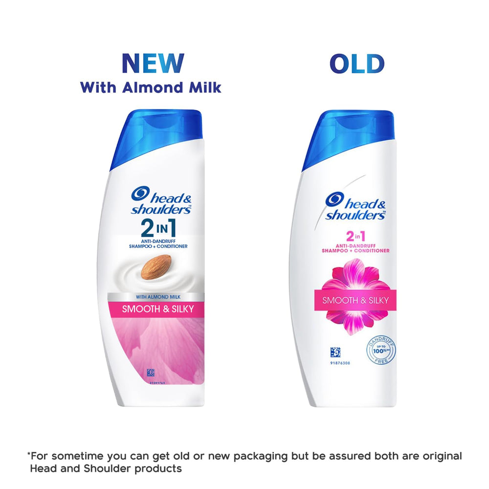 Head & Shoulders 2in1 bottle highlights smooth and silky results