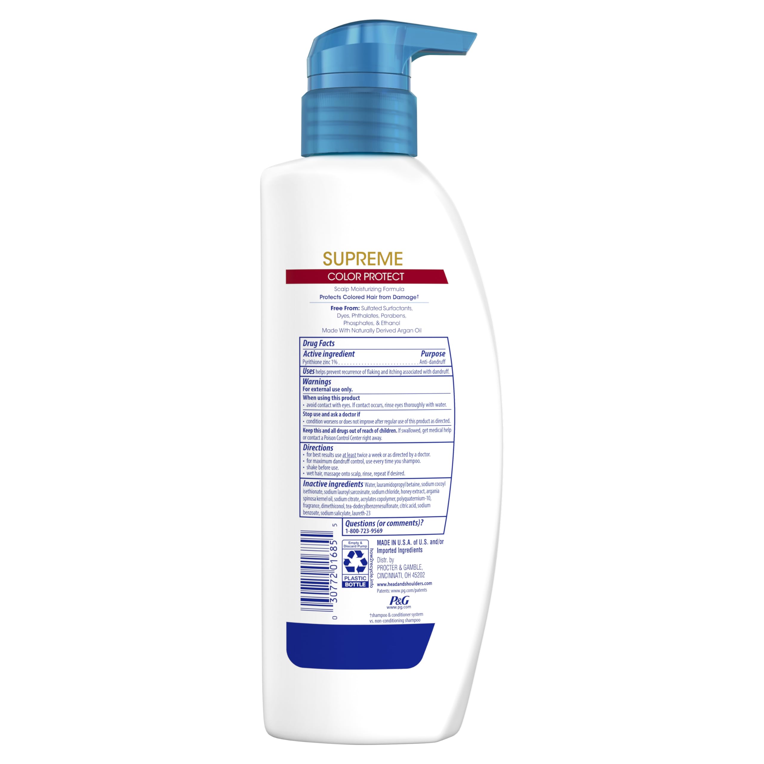 Dandruff care and moisturizing focus of Head & Shoulders Supreme Color Protect