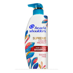 Head & Shoulders Supreme Color Protect shampoo bottle showing color-safe cleansing for treated hair