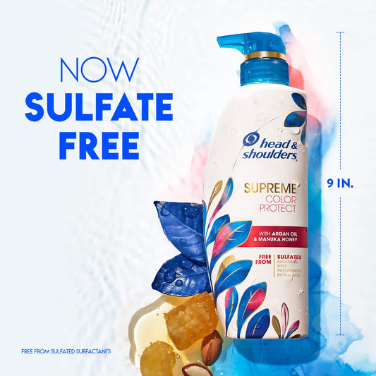 Creamy lather from Head & Shoulders Supreme Color Protect shampoo for scalp care