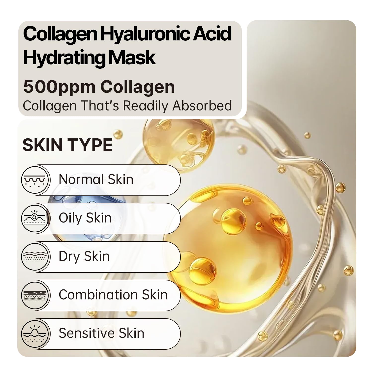HEALOINE Deep Collagen Mask on face during use communicates pampering routine.