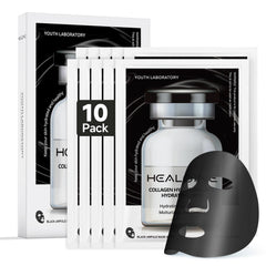 HEALOINE Deep Collagen Mask packaging close-up for overnight hydration routine.