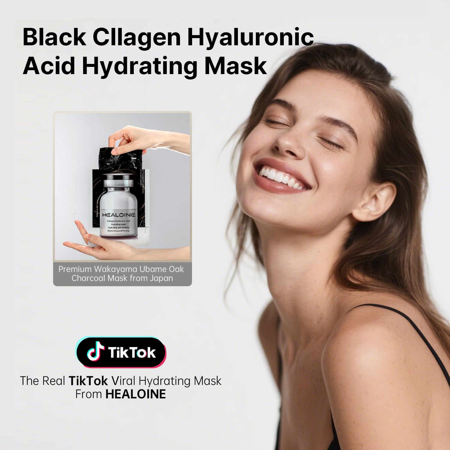 HEALOINE mask with seven plant extracts visual indicates soothing care.