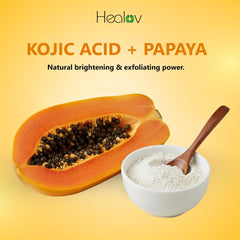 Healov turmeric face cleanser brightening foam for radiant skin.