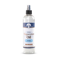 Health and Wisdom Pure Magnesium Oil bottle shown for easy topical relief on skin