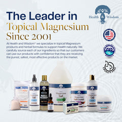 Health and Wisdom setup for tub or foot soak with magnesium oil.