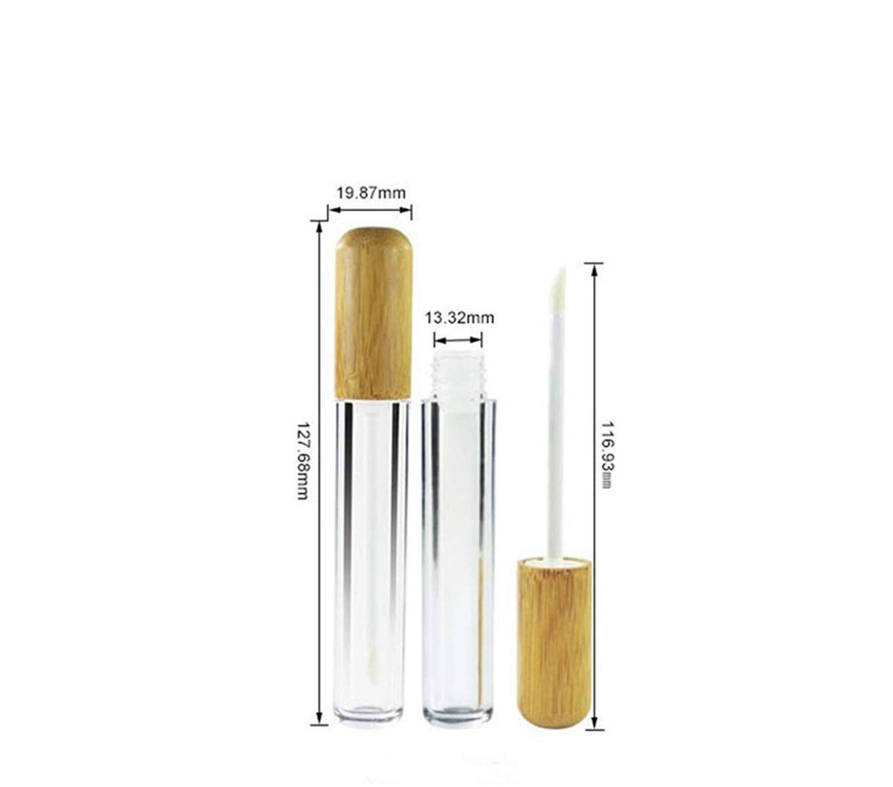 Healthcom lip gloss tubes with cap and brush for easy application