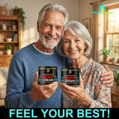 Healthergize Hemp Cream fast-absorption on forearm application.