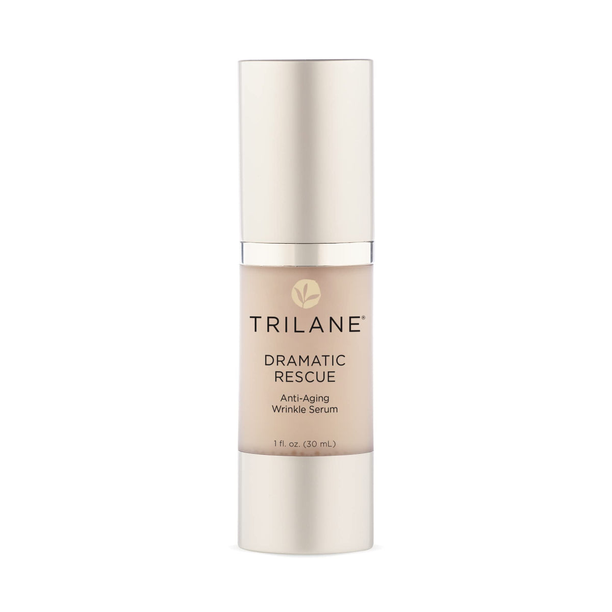 Healthy Directions Trilane Dramatic Rescue bottle pour highlights olive squalane hydration.