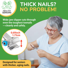 Healthy Seniors professional nail file for smoothing edges after clipping.