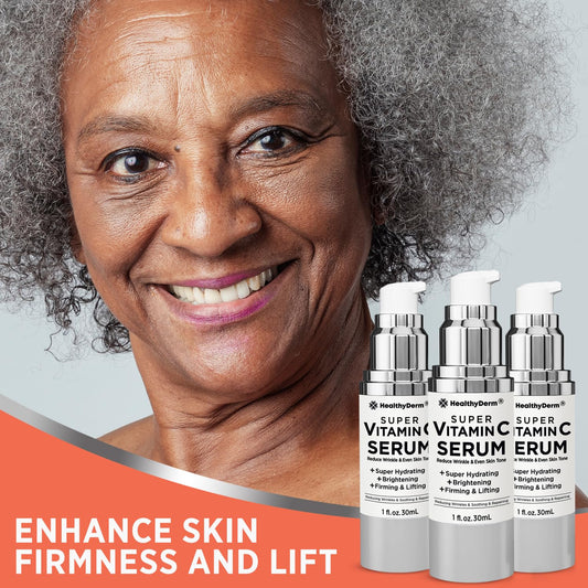 HealthyDerm serum dropper close-up ready for daily application and hydration