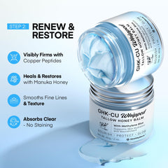 HealthyDerm Blue Balm absorption close-up showing clear finish without staining.