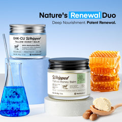 HealthyDerm Copper Peptide Blue Balm jar close-up highlighting renewal potential.