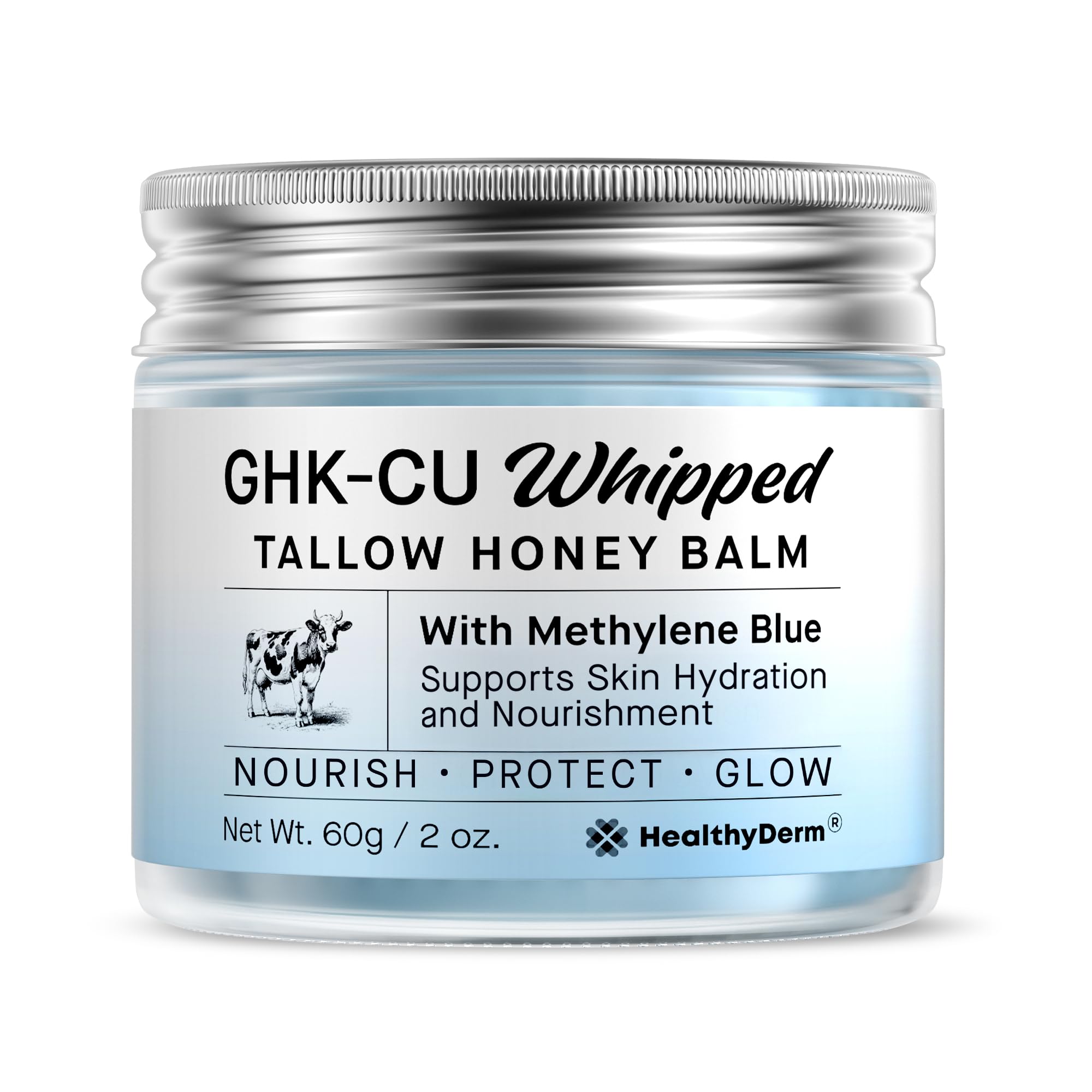 HealthyDerm close-up reveals luxurious balm texture for smooth, even skin feel