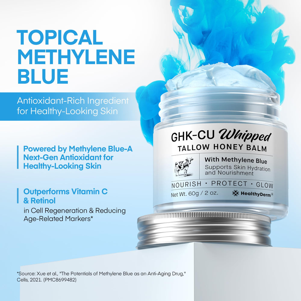HealthyDerm manuka honey vitamin E blend highlighting soothing nourishment for sensitive skin