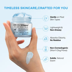 HealthyDerm mature-skin care routine applying balm on face for gentle nourishment